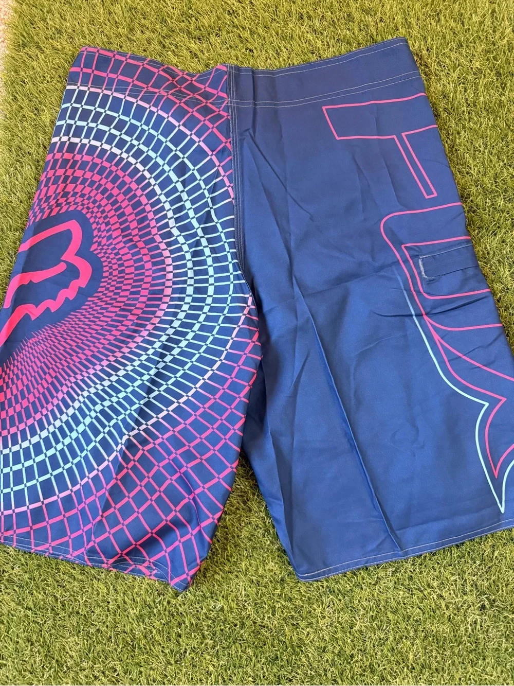 Fox Men’s Navy & Hot Pink Hybrid Boardshorts